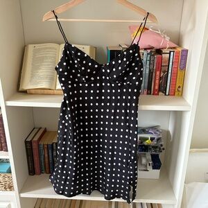 Petal and Pup Satin Polka Dot Mini Dress